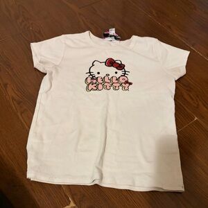 Hello Kitty Pink and White Short Sleeve Tee